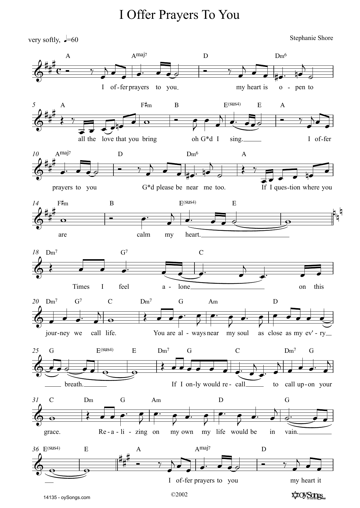 Produktgalerie: Seite 1 von 1 I Offer Prayers To You, Stephanie Shore, Melodieinstrument