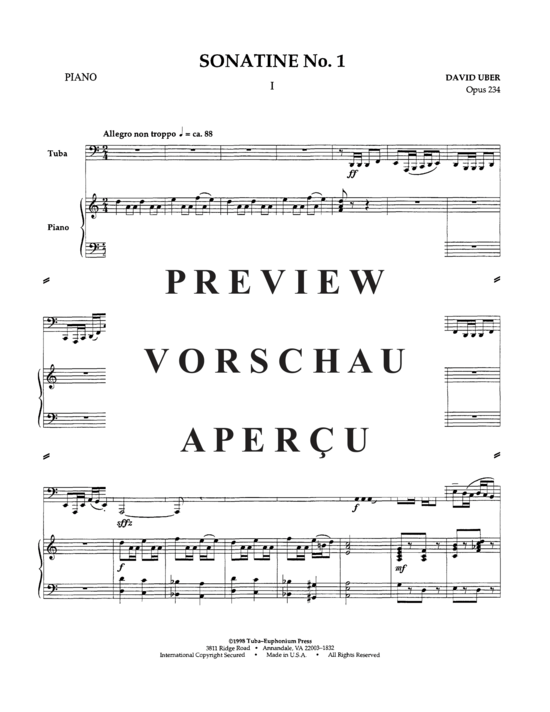 Product gallery: Page 4 of 21 Sonatine No 1 , , (tuba + piano)