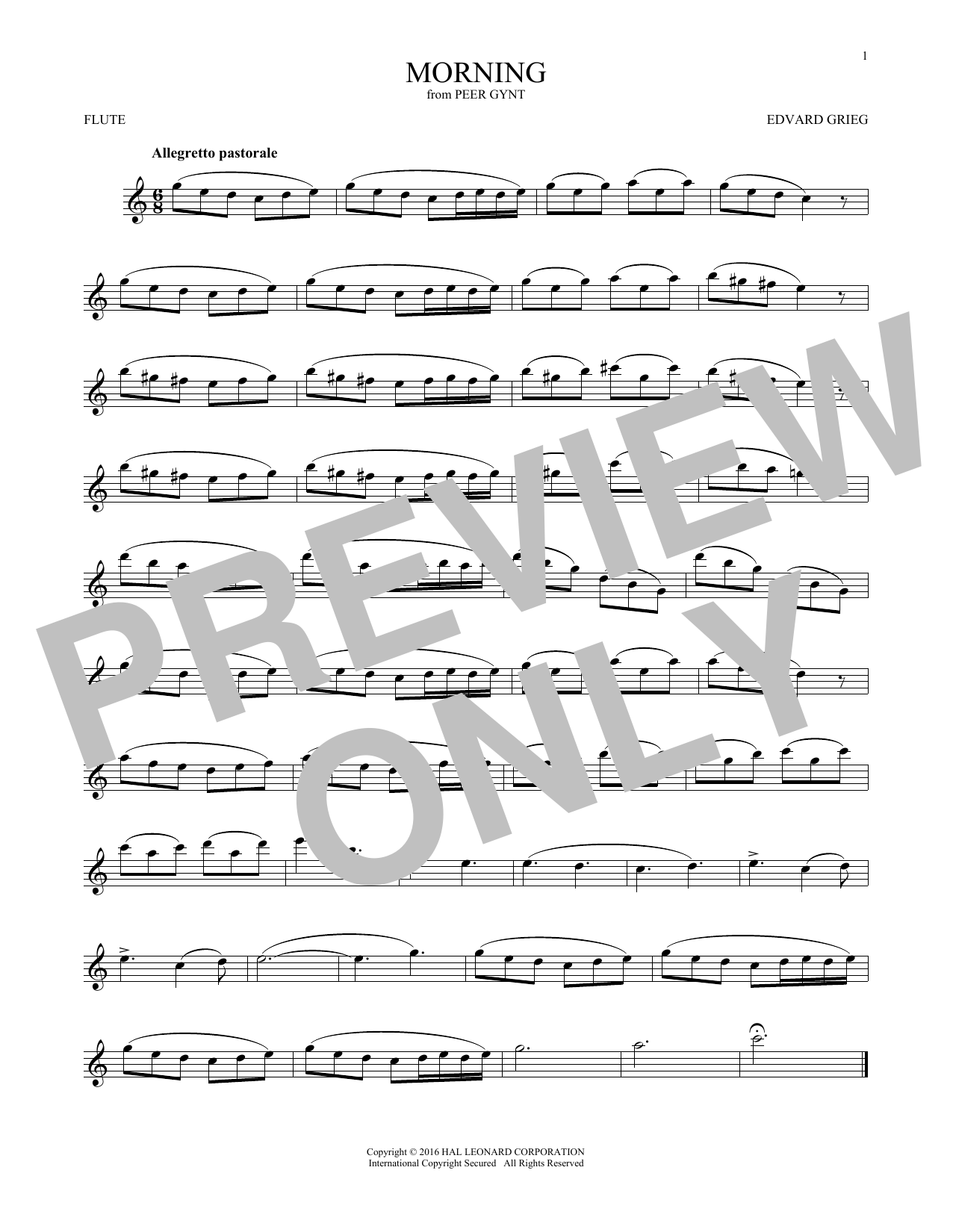 Produktbild zu:  Morning (from Peer Gynt) - Edvard Grieg