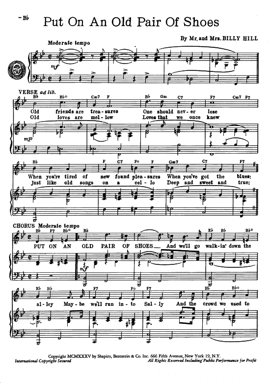 Produktbild zu: Put On An Old Pair of Shoes Popular Standard