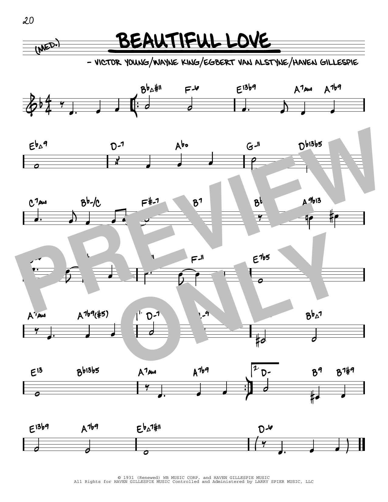 Produktbild zu: Beautiful Love (arr. David Hazeltine)