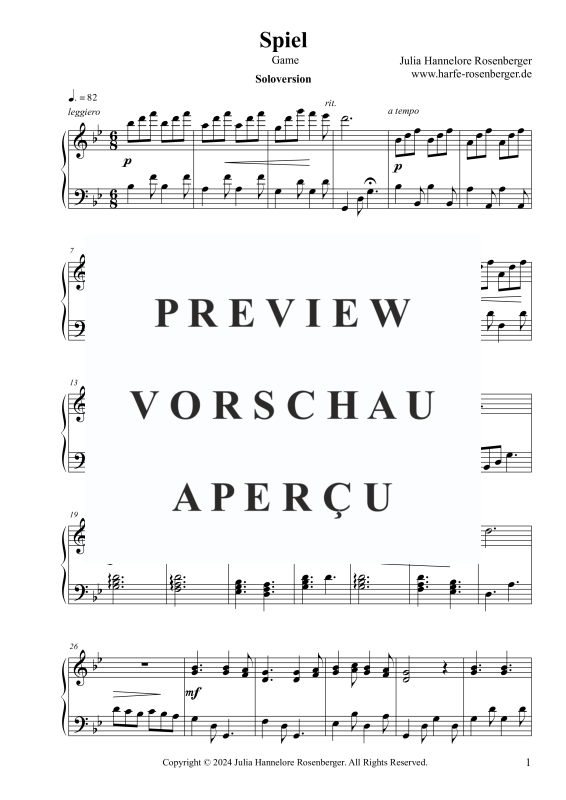 gallery: Spiel, , (solo for hook or pedal harp / piano)