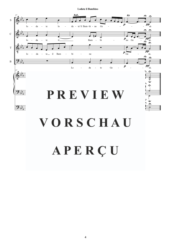 Produktgalerie: Seite 5 von 9 Lodate il Bambino - Canto di Natale, , Gemischter Chor und Orgel