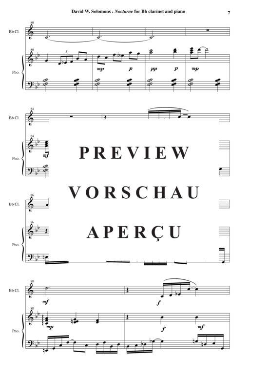 Product gallery: Page 8 of 14 Nocturne , , (clarinet in Bb + piano)