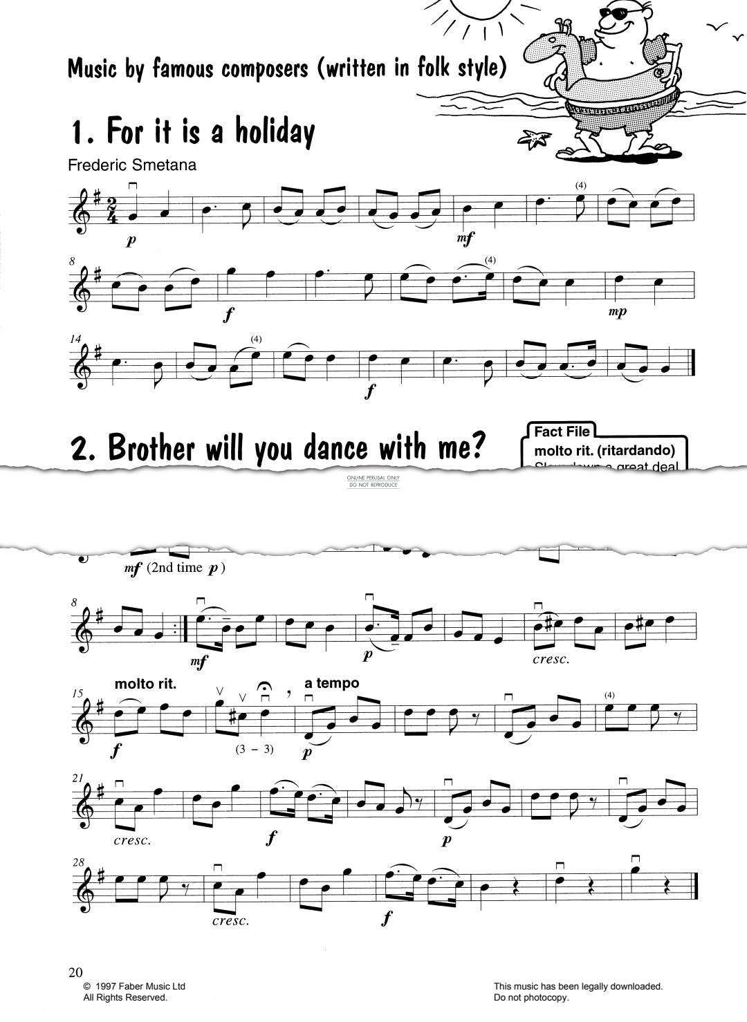 Product gallery: Page 1 of 1 For It Is A Holiday/Brother Will You Dance With Me?, Bedrich Smetana