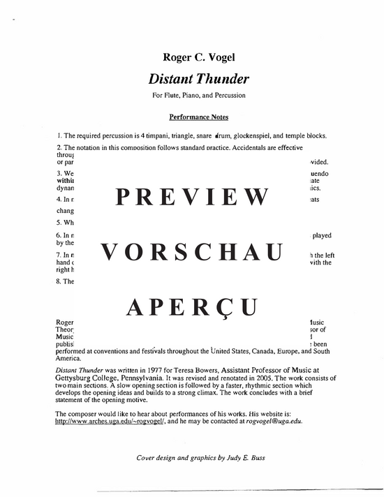 Product gallery: Page 3 of 17 Distant Thunder , , (flute, 1 percussion and piano)