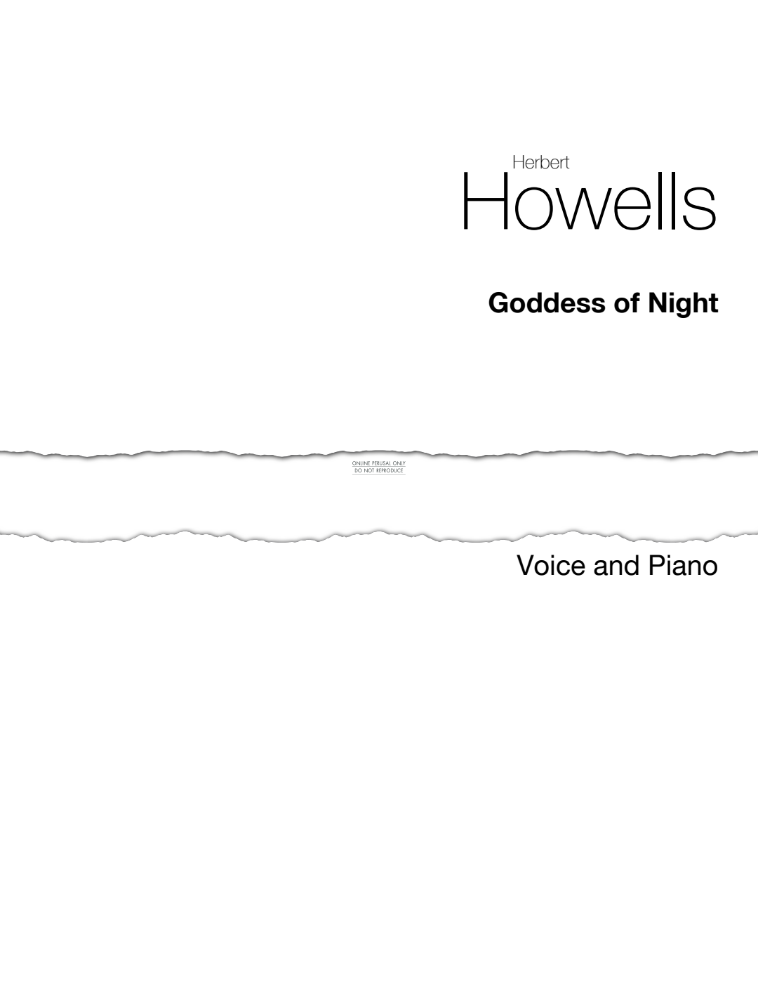 gallery: Goddess Of Night, Herbert Howells, Gesang, Klavier