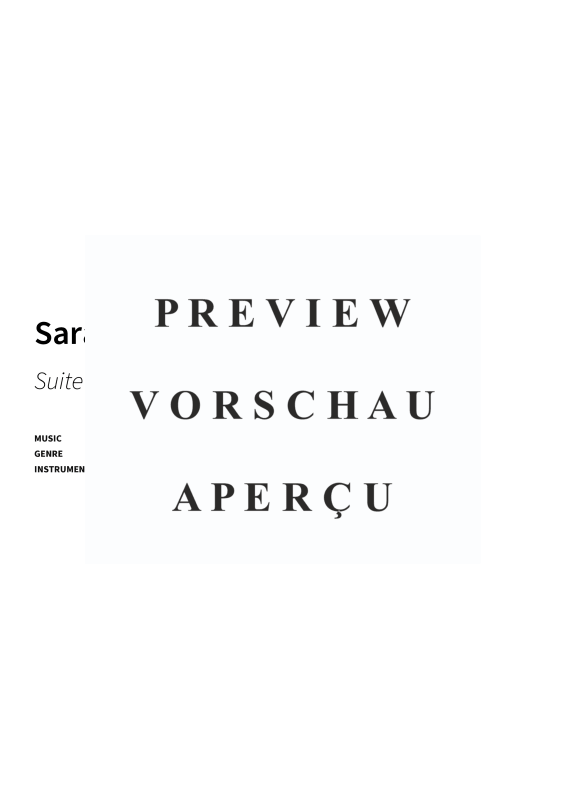 Produktgalerie: Seite 3 von 6 Saraband - Suite No. 4 in D Minor HWV 437, , Klavier Solo