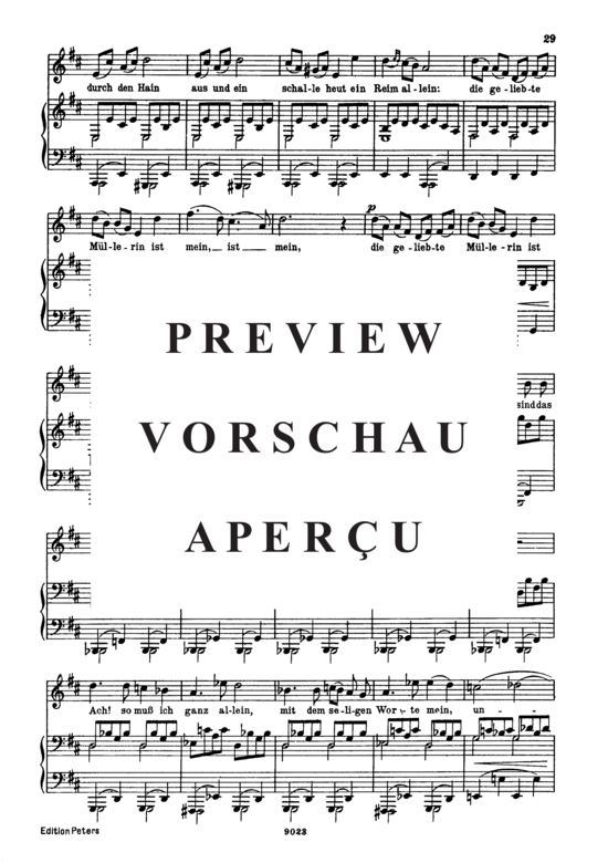 Product gallery: Page 3 of 5 Mein! D.795-11 (Die Schöne Müllerin), , High Voice and Piano