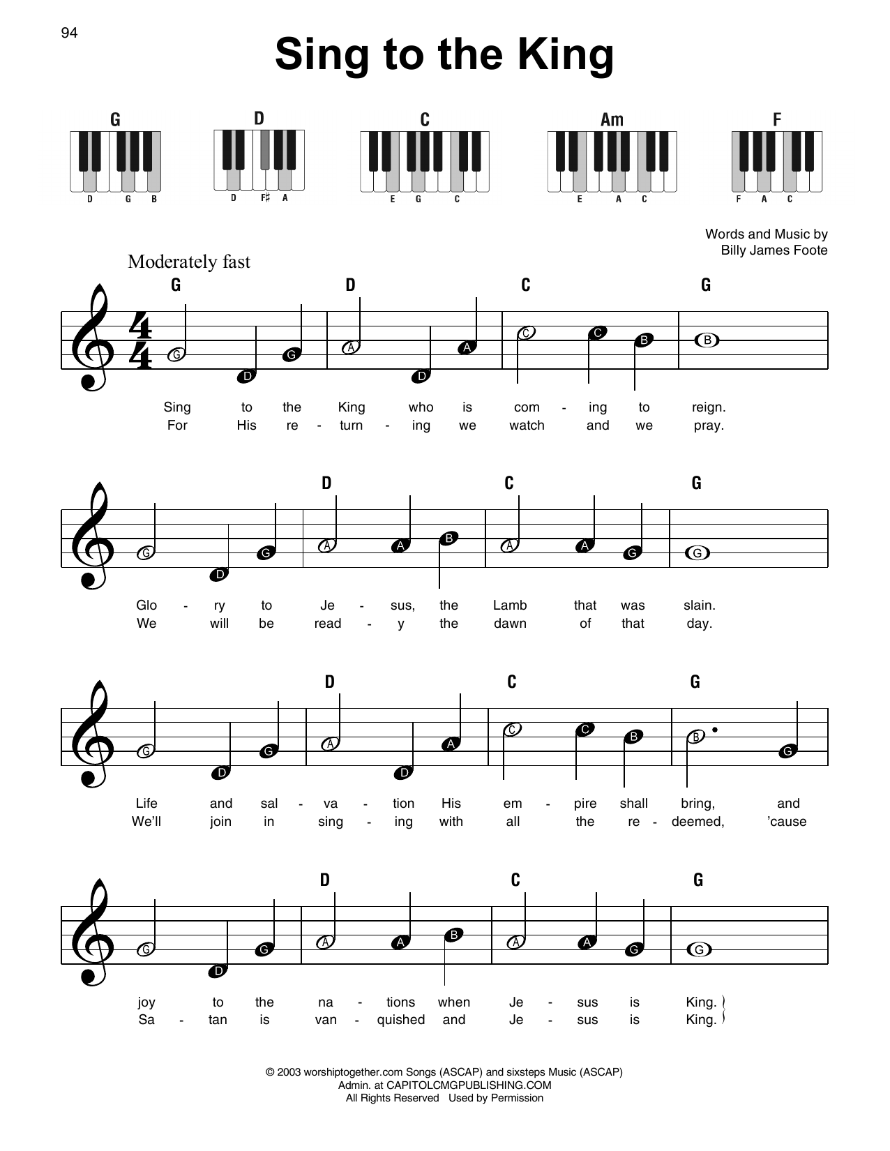 Product picture to: Sing To The King