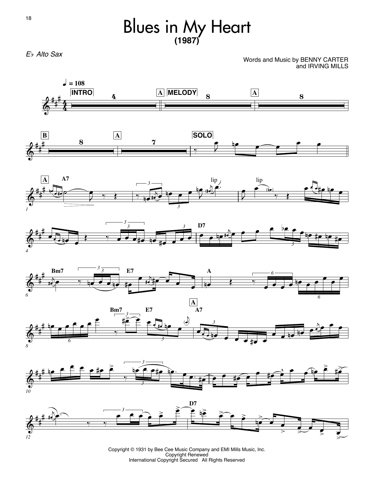 Product gallery: Page 1 of 1 Blues In My Heart, Benny Carter