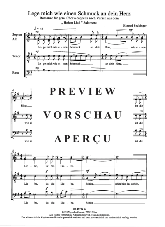 Product gallery: Page 2 of 7 Lege mich wie einen Schmuck an dein Herz , , (mixed choir)