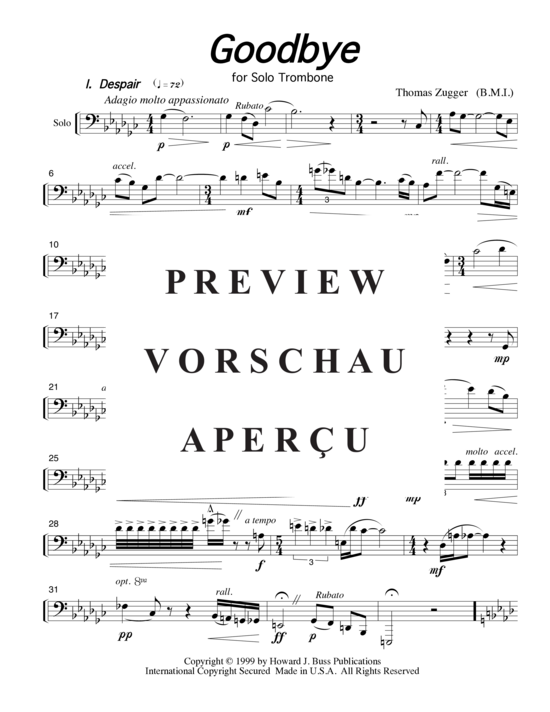 Product gallery: Page 3 of 6 Goodbye , , (Trombone/Euphonium Solo)