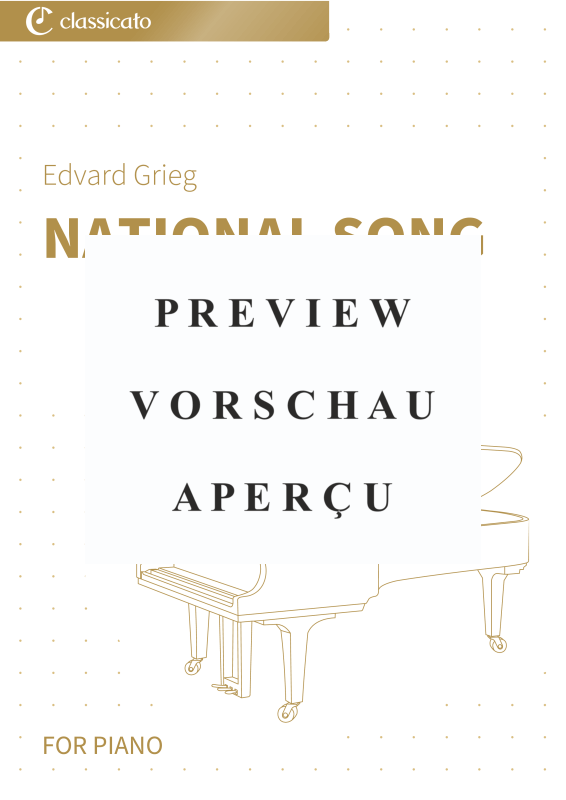 Product gallery: Page 2 of 6 National Song - No. 8 from Lyric Pieces, Book 1, op. 12, , Piano Solo