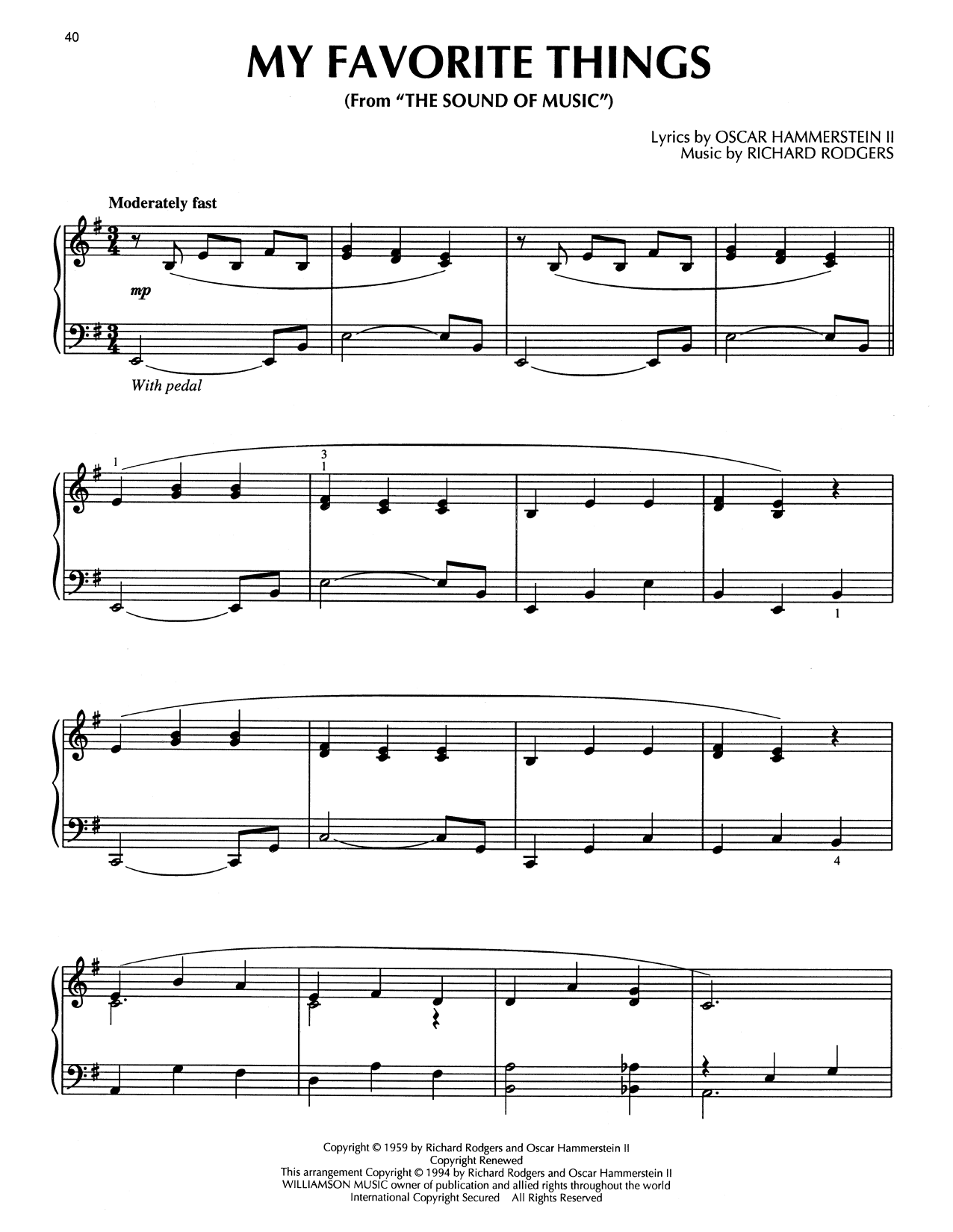 Produktbild zu: My Favorite Things (from The Sound Of Music) (arr. Bill Boyd)