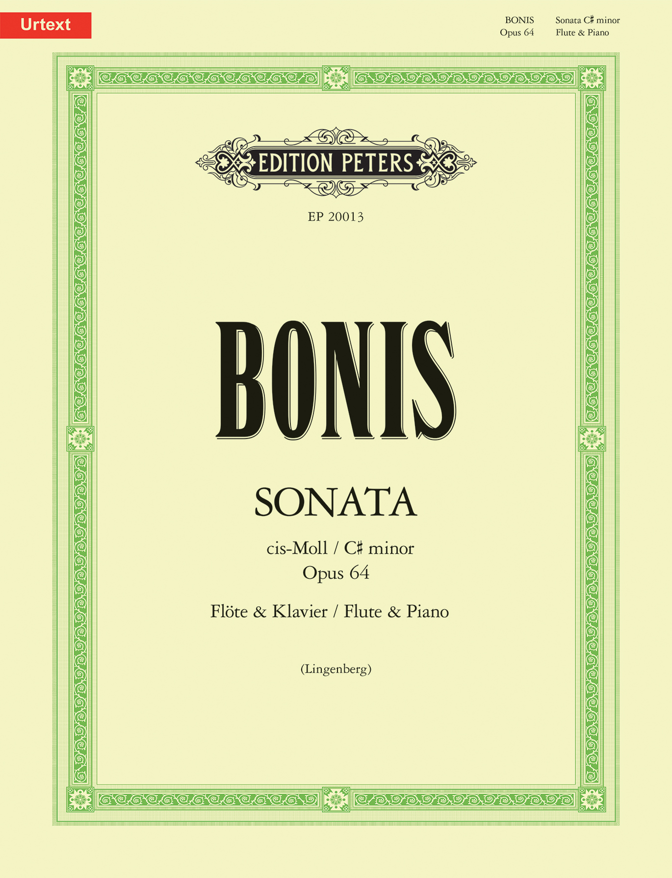 Produktbild zu: Sonata for Flute and Piano in C-sharp minor Op. 64