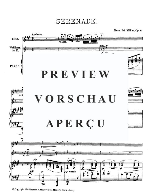 Product gallery: Page 5 of 11 Serenade Op. 15, , Flute, French Horn and Piano