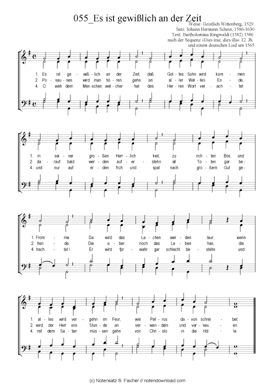 Produktbild zu: Es ist gewißlich an der Zeit Chorsatz Alte Meister