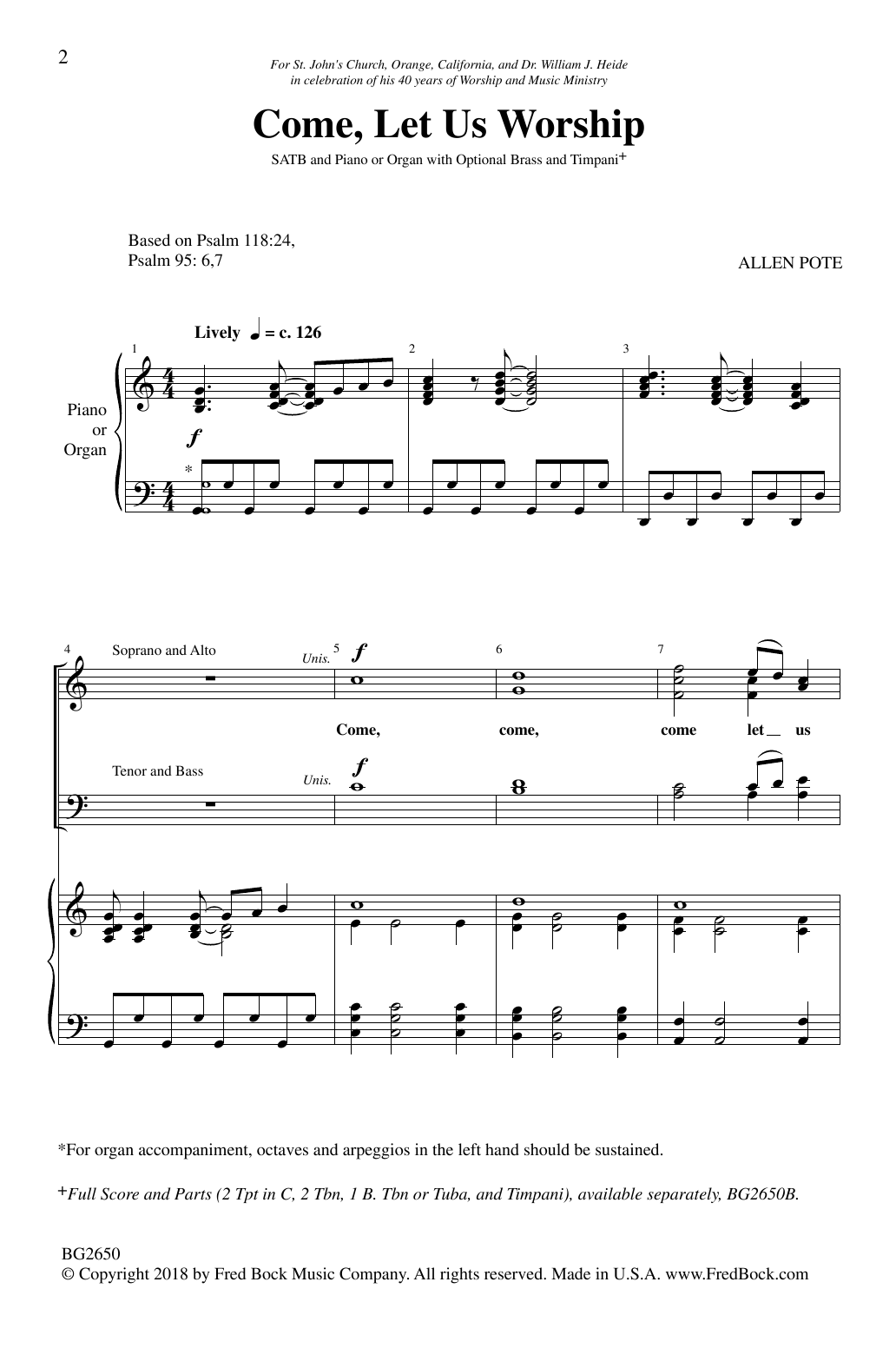 Produktbild zu: Come, Let Us Worship