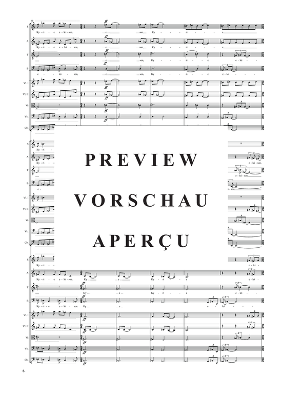 Product gallery: Page 9 of 27 Kyrie in memoriam Nathalie Hidalgo Sánchez (1982, Version II 2015) , ,  (3x mixed choir + 3x string quintet)