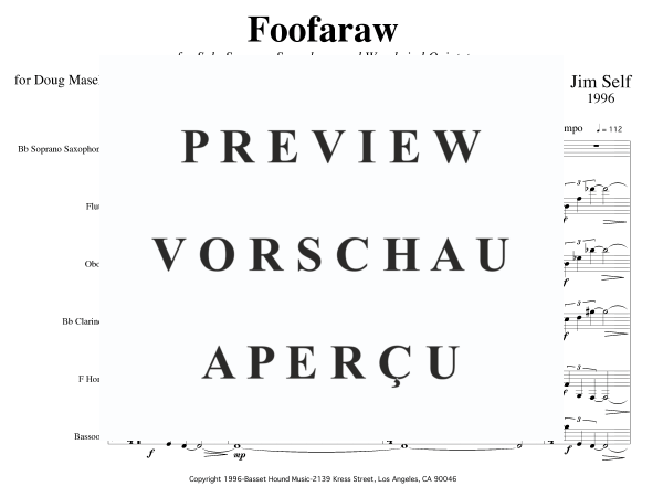Produktgalerie: Seite 4 von 11 Foofaraw, , (Sopran Saxophon Solo und Holzbläser Quintett)