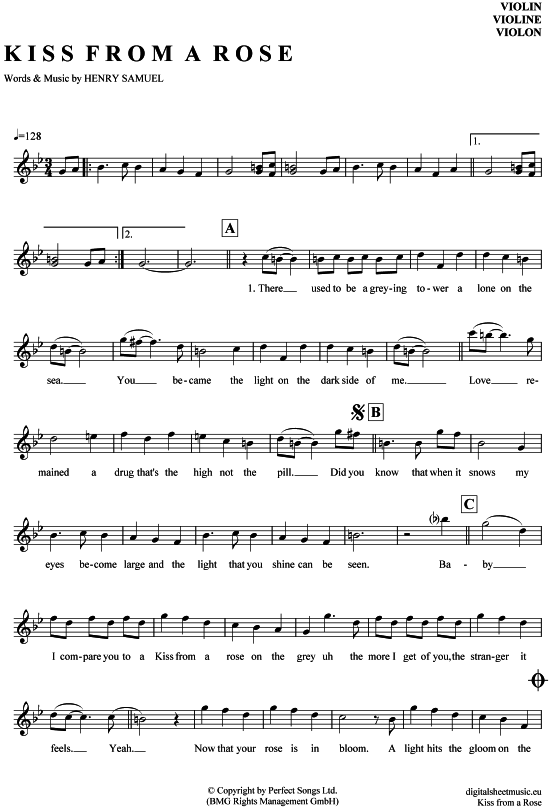 Product gallery: Page 1 of 4 Kiss from a rose , Seal, (violin)