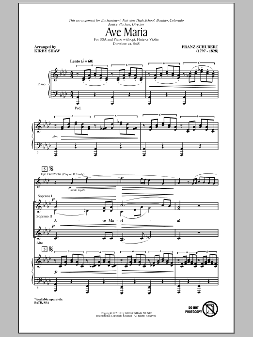 Product gallery: Page 1 of 1 Ave Maria, Franz Schubert