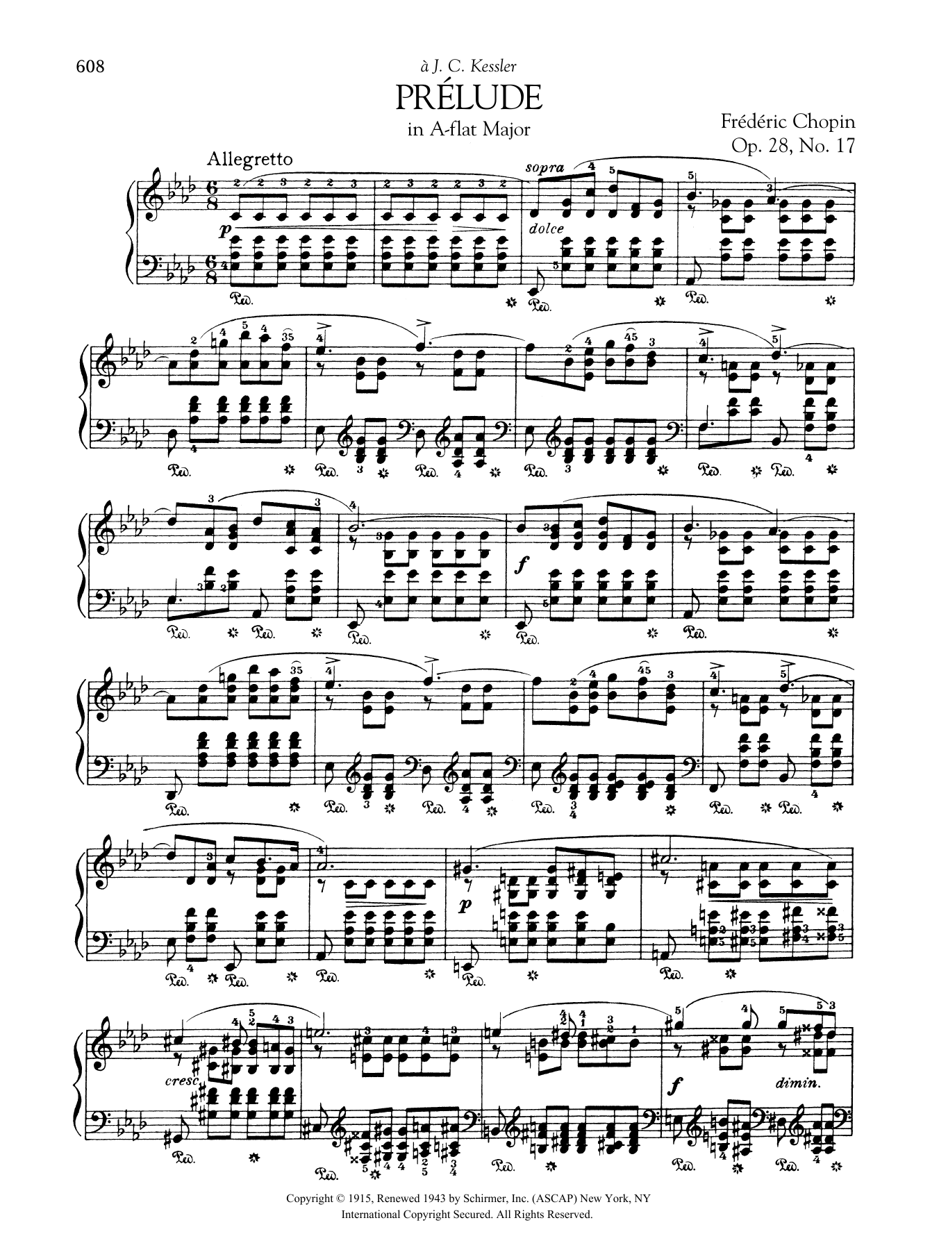 Product gallery: Page 1 of 1 Prélude in A-flat Major, Op. 28, No. 17, Frédéric Chopin