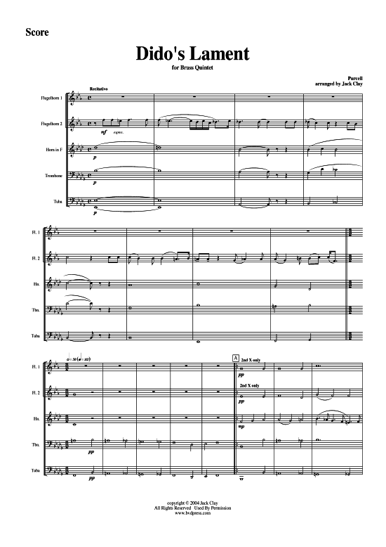 gallery: Dido's Lament , , (Blechbläserquintett)