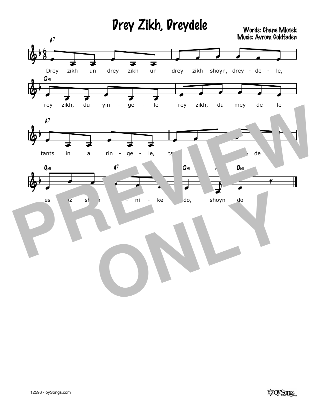 Produktgalerie: Seite 1 von 1 Drei Zich, Dreidele, Avrom Goldfaden, Melodieinstrument