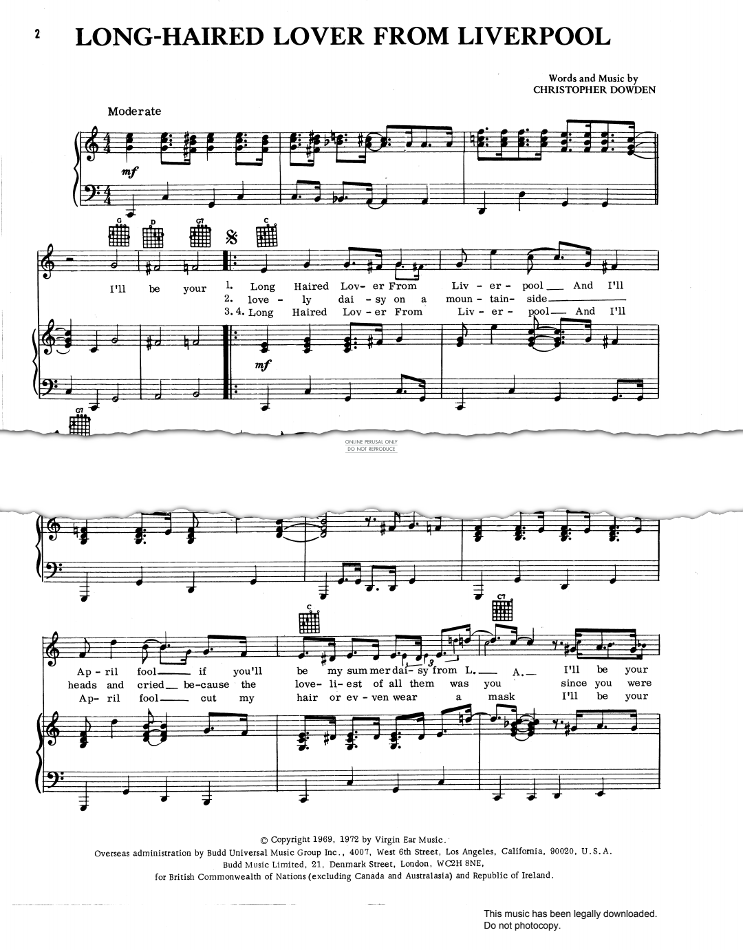 Produktbild zu: Long-Haired Lover From Liverpool