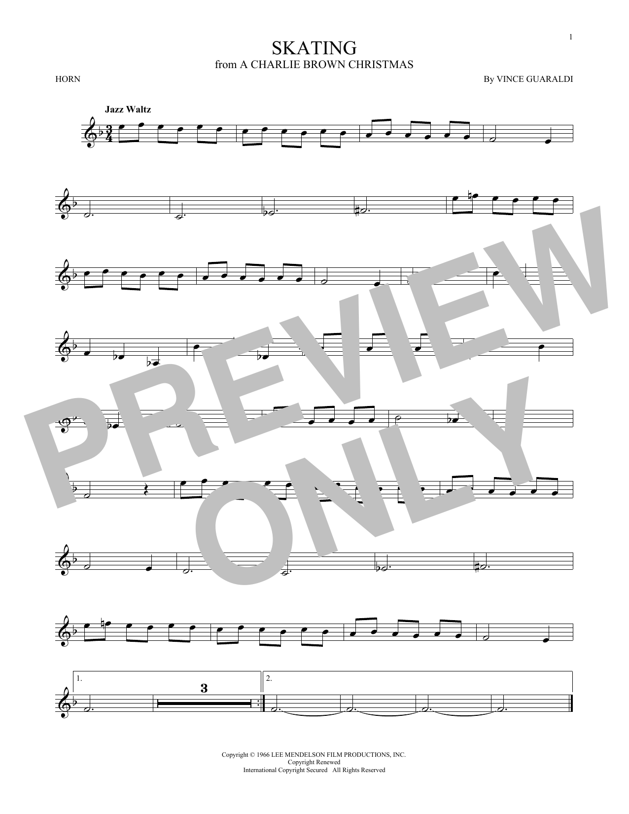 Produktgalerie: Seite 1 von 1 Skating, Vince Guaraldi, Horn