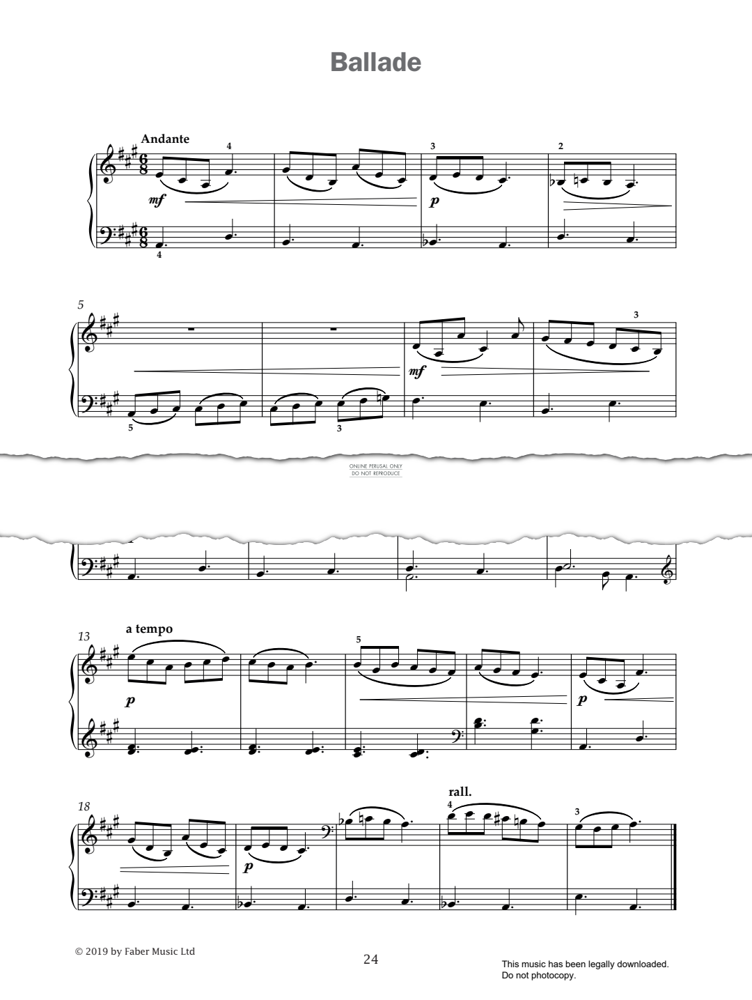 Produktgalerie: Seite 1 von 1 Ballade (from 'Improve Your Sight-Reading! A Piece a Week Piano Grade 5'), Paul Harris, Klavier