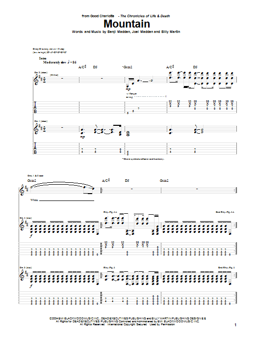 Produktgalerie: Seite 1 von 1 Mountain, Good Charlotte, Gitarre