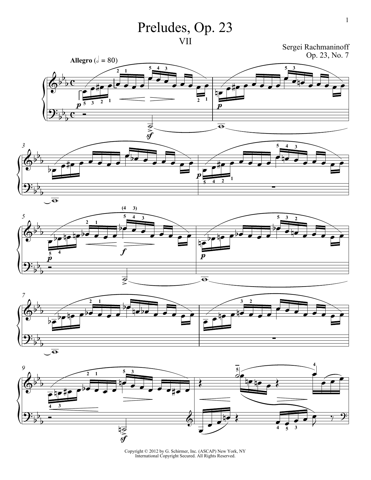 Product gallery: Page 1 of 1 Prelude In C Minor, Op. 23, No. 7, Sergei Rachmaninoff