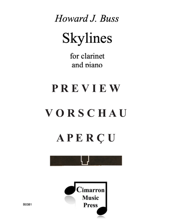 Product gallery: Page 2 of 21 Skylines , , (clarinet and piano)