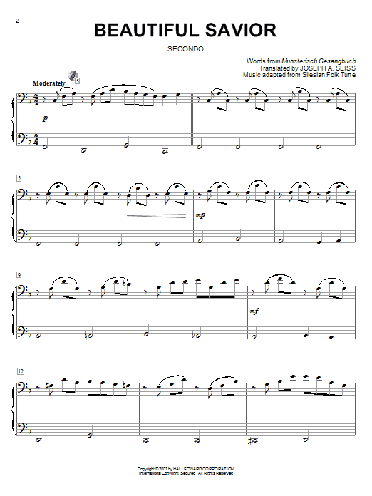 Produktbild zu: Beautiful Savior (arr. Larry Moore)