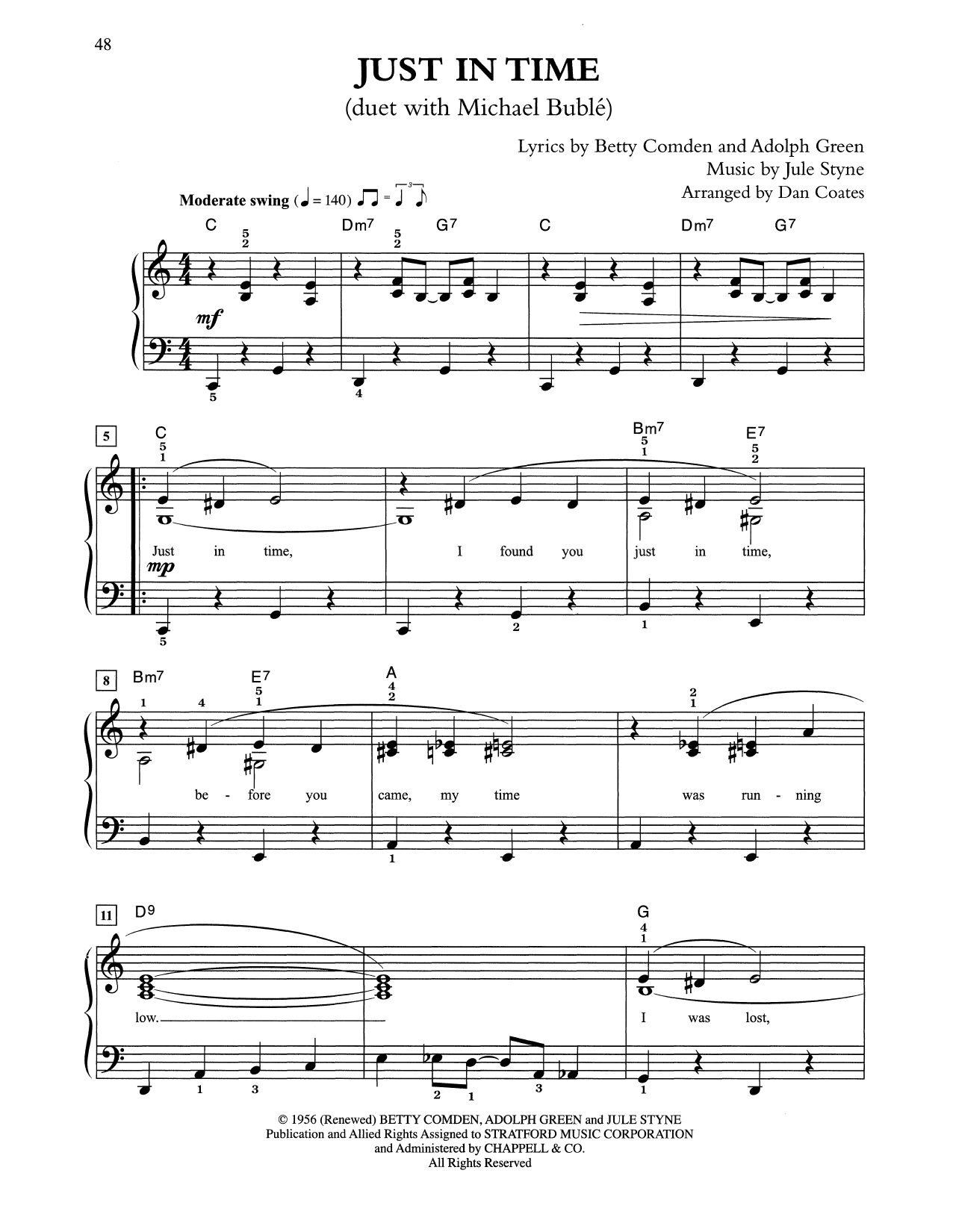Produktbild zu: Just In Time (arr. Dan Coates)