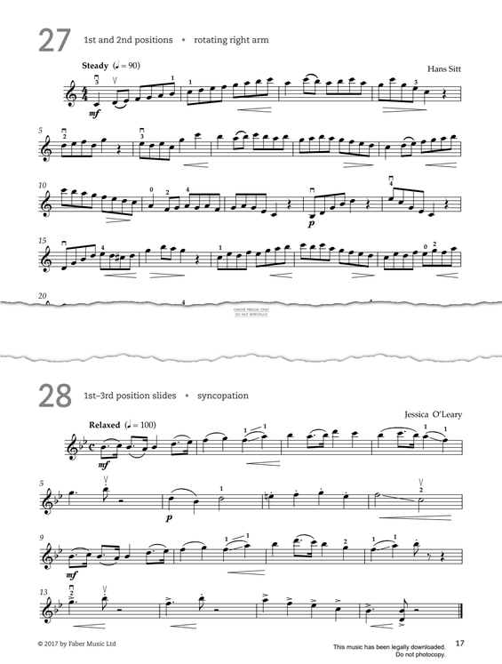 Produktgalerie: Seite 1 von 1 Study No.27 Steady (from '80 Graded Studies For Violin Book One'), Hans Sitt, Violine