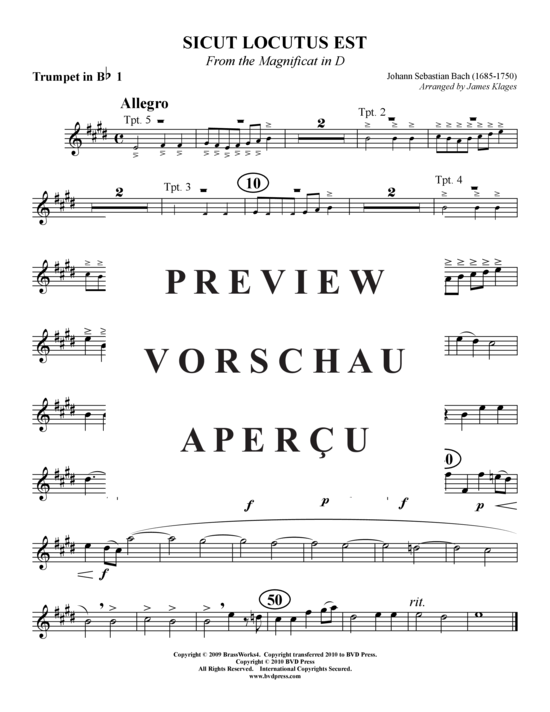 Produktgalerie: Seite 4 von 8 Sicut Locutis Est , , (5x Trompeten)