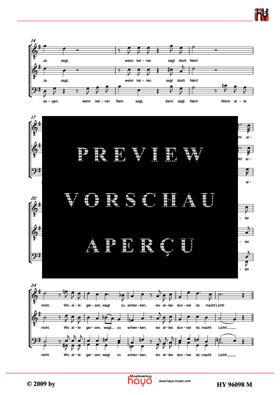 Product gallery: Page 4 of 5 Was keiner wagt - Courage, , (mixed choir)