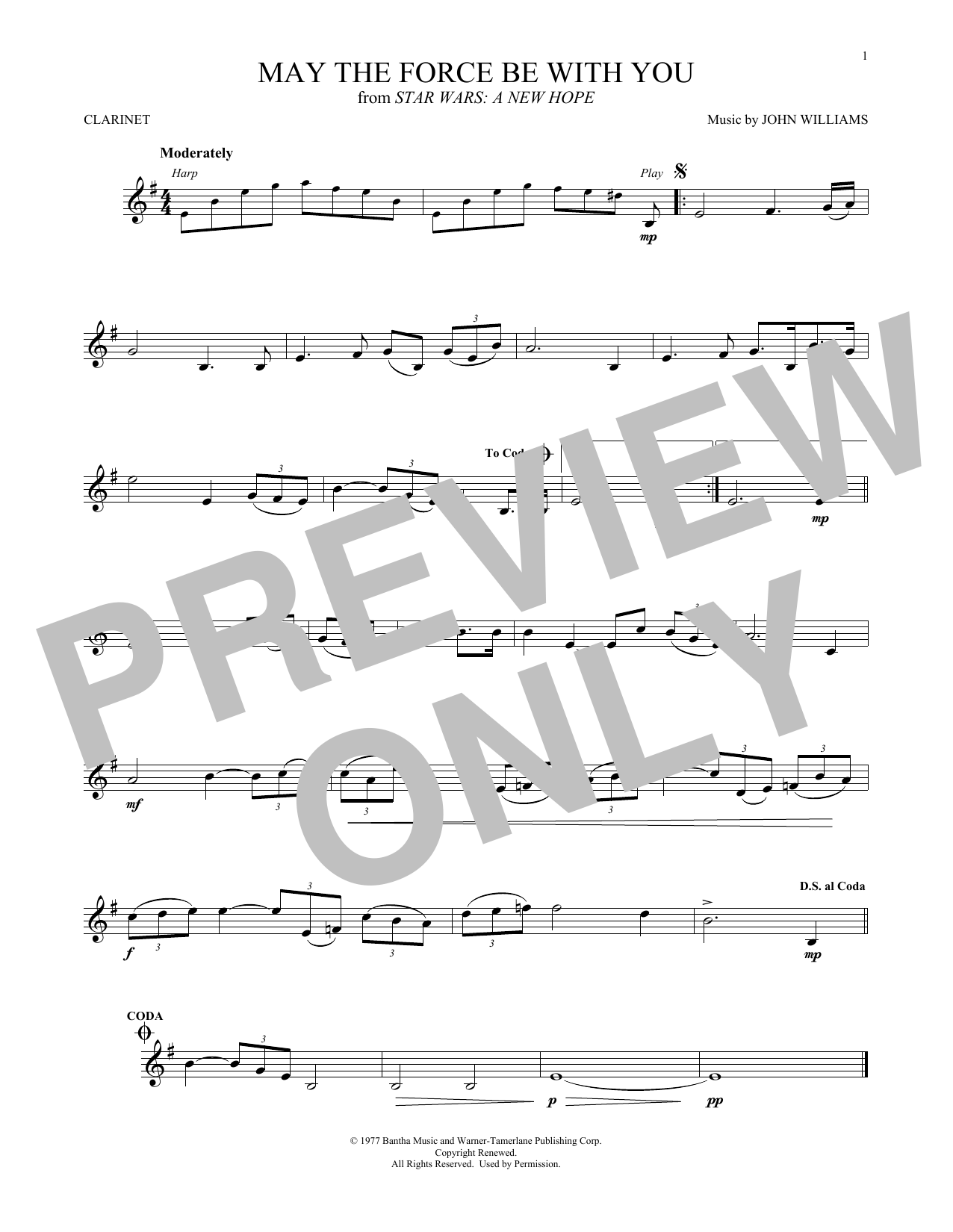 Product gallery: Page 1 of 1 May The Force Be With You (from Star Wars: A New Hope), John Williams