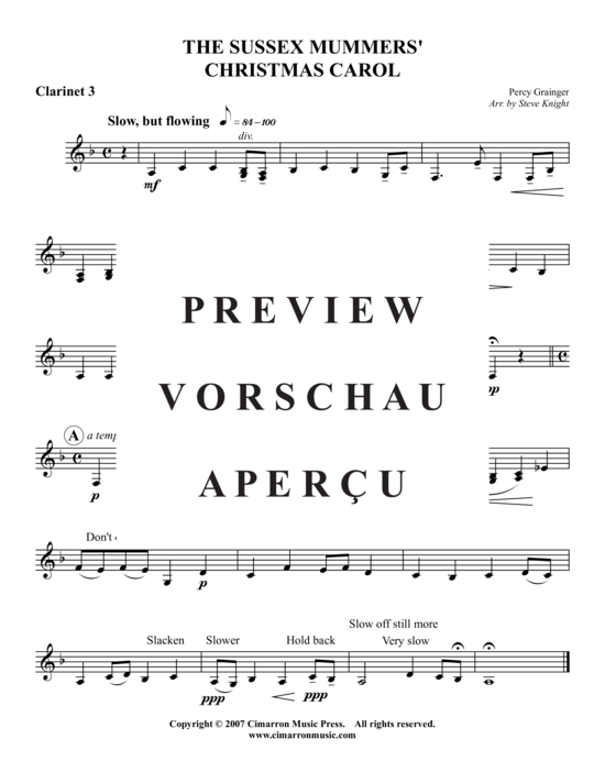 Produktgalerie: Seite 8 von 9 The Sussex Mummers Christmas Carol , , (Klarinetten-Chor)