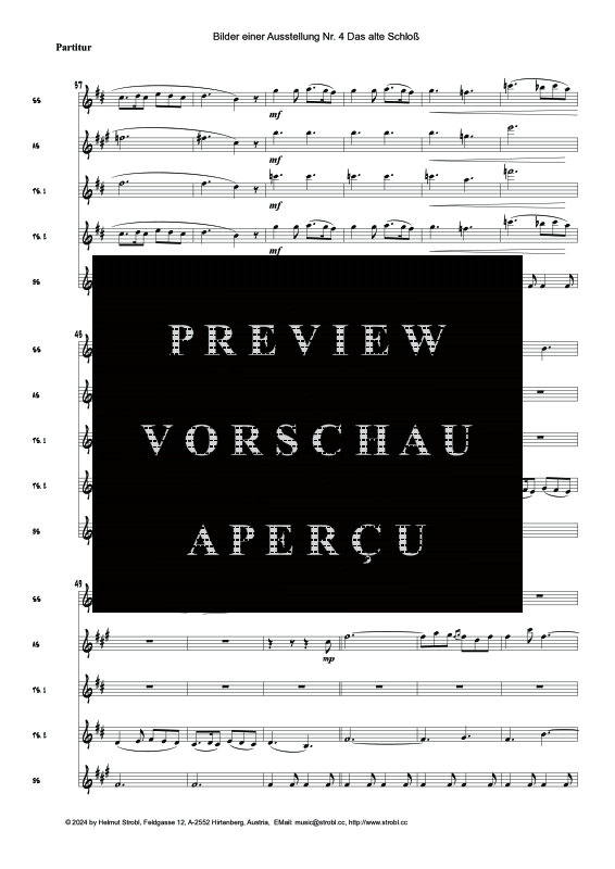 Produktgalerie: Seite 6 von 11 Promenade, Das alte Schloß, , Saxophon Quintett
