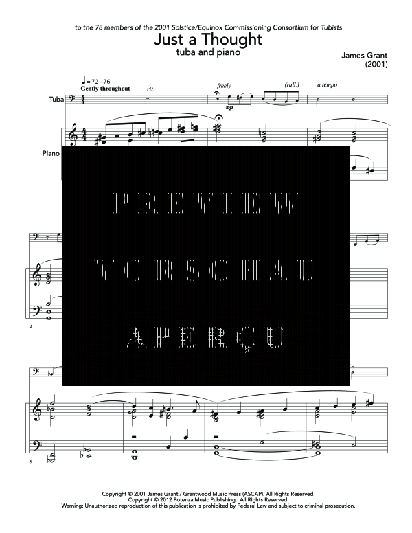 Product gallery: Page 6 of 11 Just a Thought, , (tuba and piano)