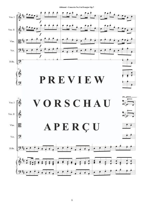 Product gallery: Page 10 of 11 Concerto No.1 in D-Dur Op.7, , String Ensemble and Harpsichord
