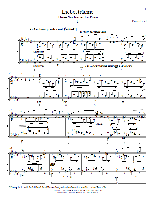 Product gallery: Page 1 of 1 Liebestraume No. 1, Franz Liszt