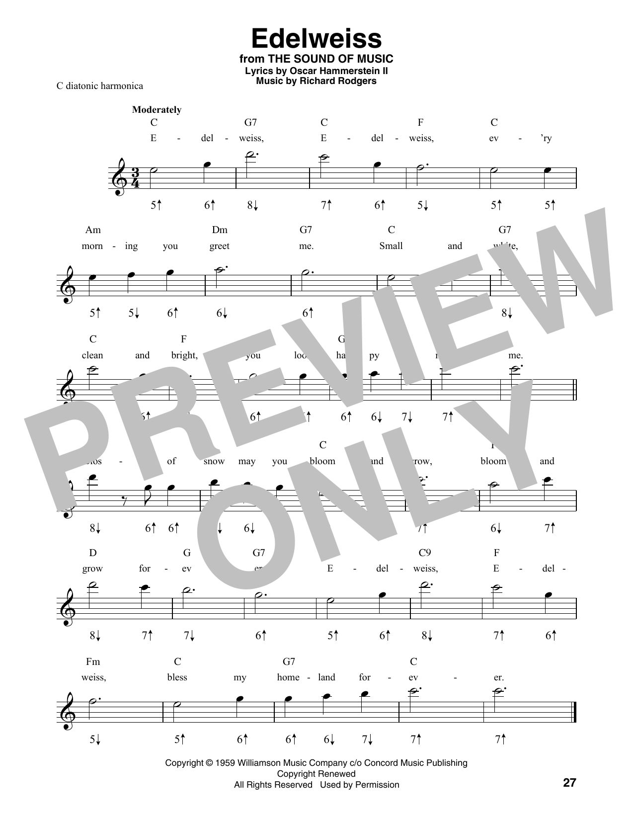 Product gallery: Page 1 of 1 Edelweiss (from The Sound Of Music), Rodgers & Hammerstein