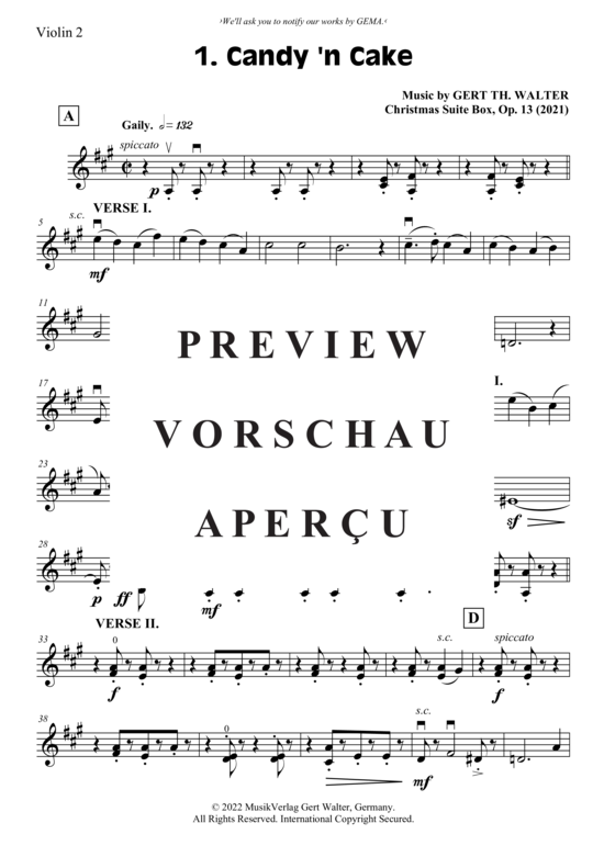 Produktgalerie: Seite 2 von 2 Christmas Suite Box , , (Stimmenauszug Violine 2)