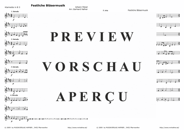 Product gallery: Page 6 of 9 Festliche Bläsermusik, , (Clarinet Quintet)